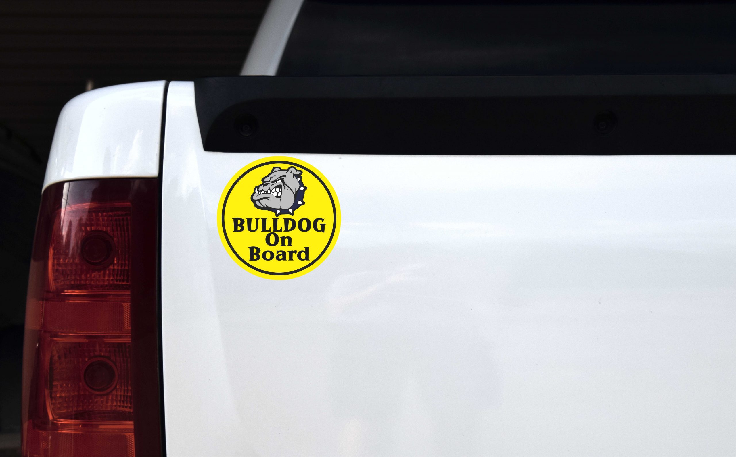 Bulldog on clearance board sticker