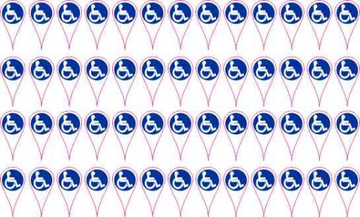 Stickertalk Handicap Map Pointer Vinyl Stickers 1 Sheet Of 52 25 Inch X 5 Inch Each 