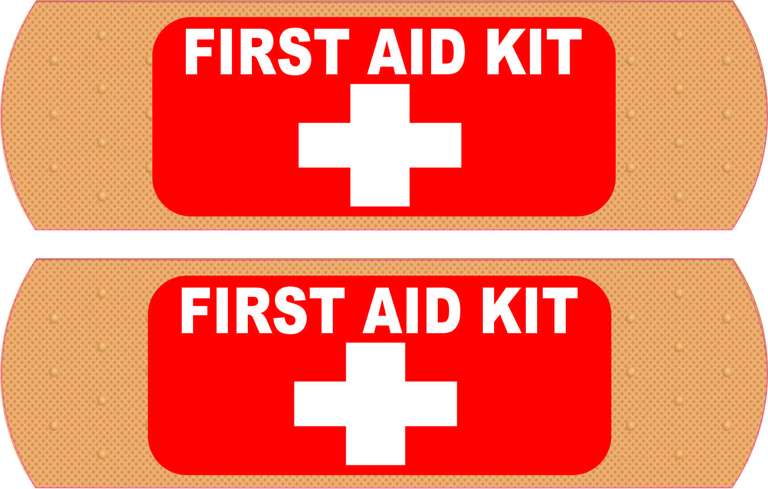 StickerTalk Bandage First Aid Kit Vinyl Stickers, 5 inches x 1.5 inches