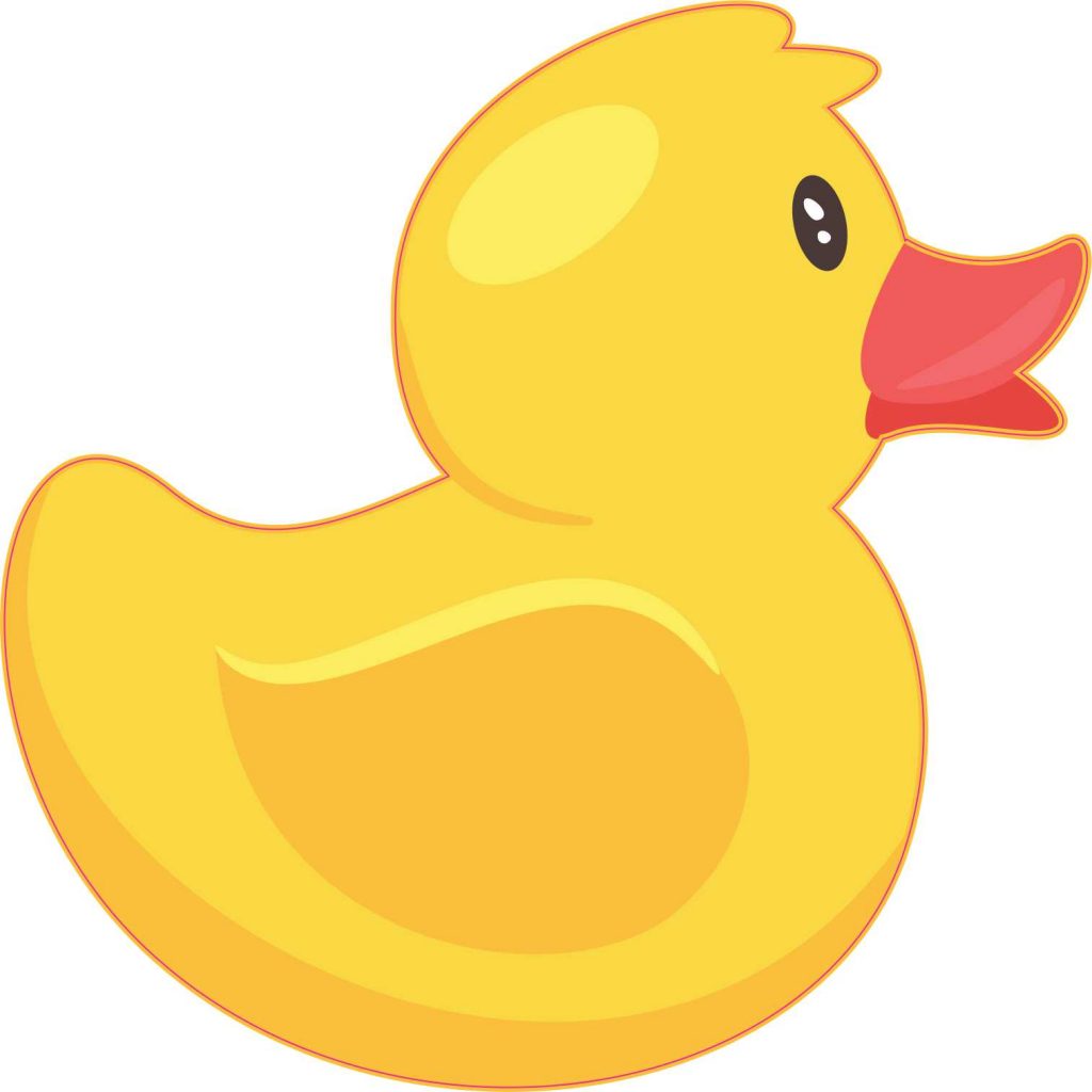 StickerTalk Rubber Duck Vinyl Sticker, 5 inches x 5 inches