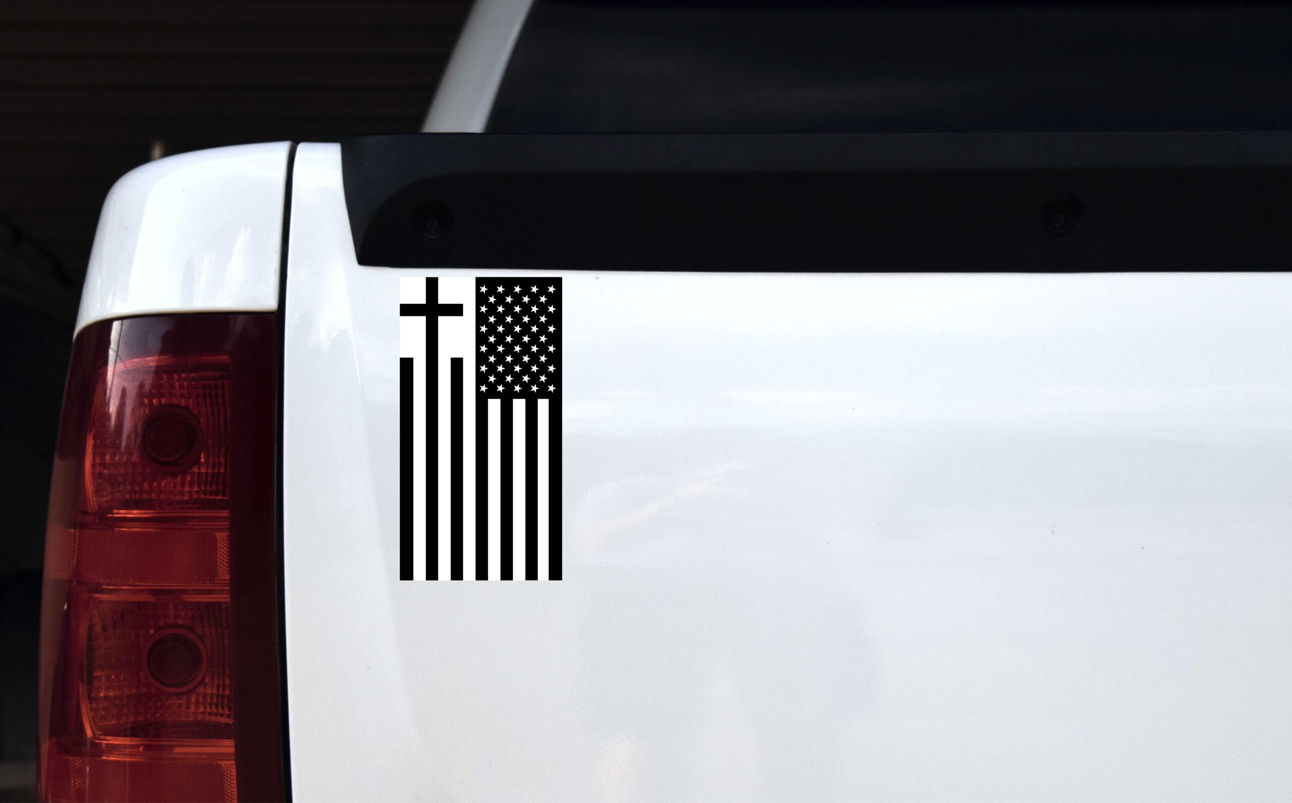 american flag car sticker