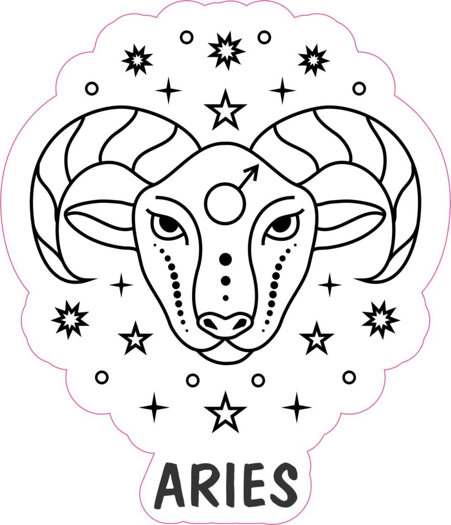 StickerTalk Aries Vinyl Sticker, 4.25 inches x 5 inches