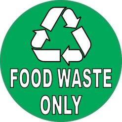 StickerTalk Recycle Food Waste Only Vinyl Sticker, 5 inches x 5 inches