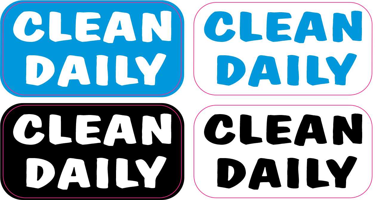 StickerTalk Clean Dirty Pens Vinyl Stickers, 1 Sheet of 2 Stickers, 4 Inches x 1 inch Each