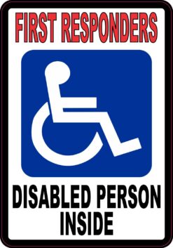 Disabled Person Inside Vinyl Sticker