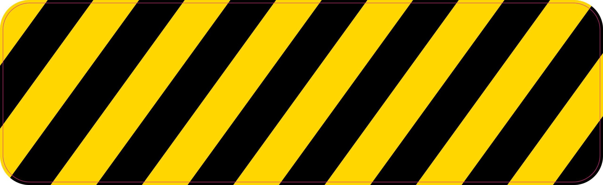 StickerTalk Yellow and Black Caution Stripes Vinyl Sticker, 10.5 Inches x 13.5 Inches