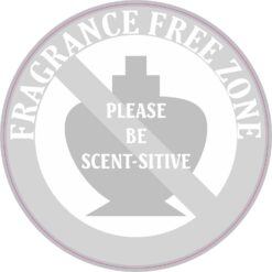 Grayscale Fragrance Free Zone Vinyl Sticker