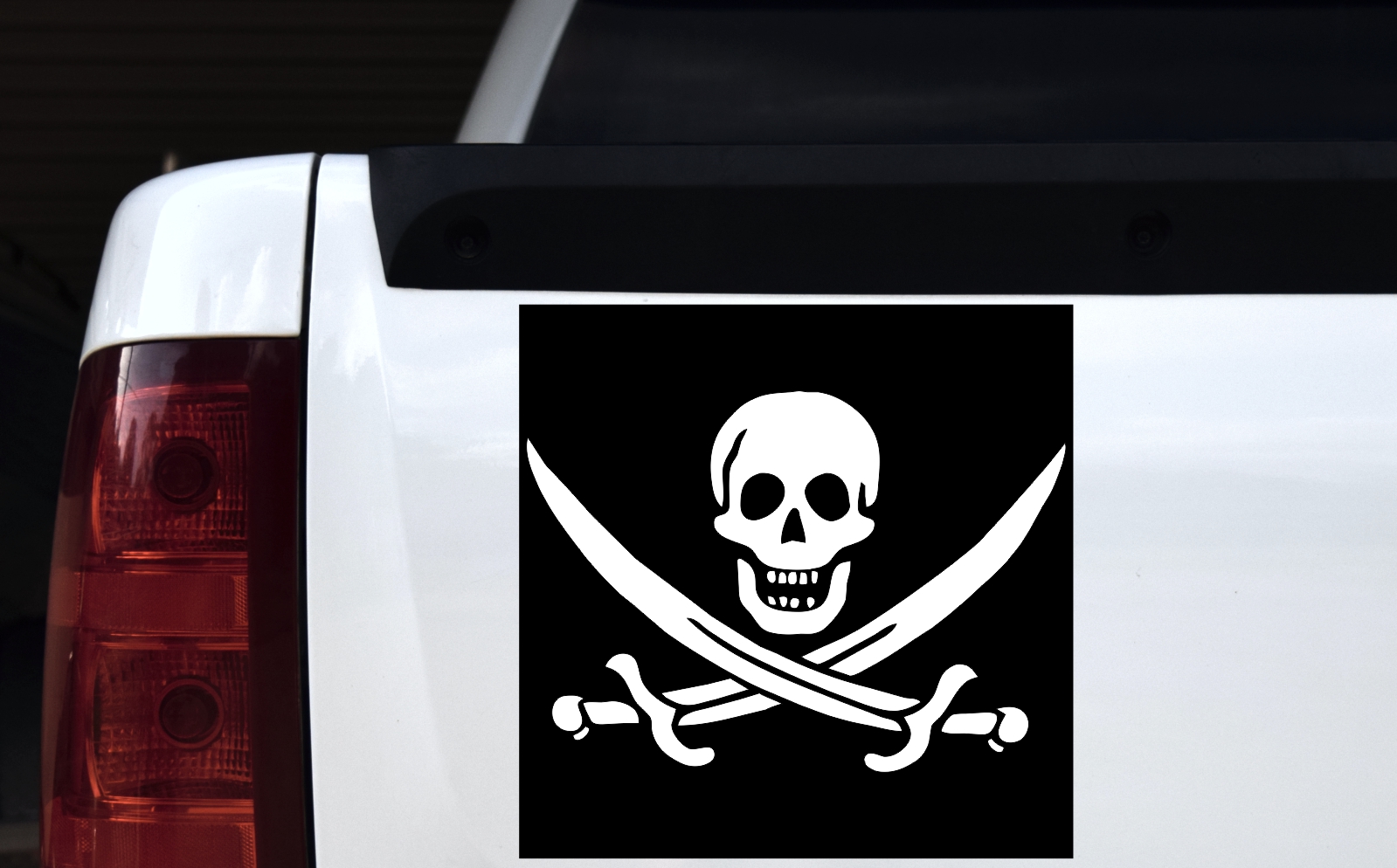 StickerTalk Jolly Roger Pirate Flag Vinyl Stickers, 1 sheet of 6 stickers,  2 inches by 2 inches each