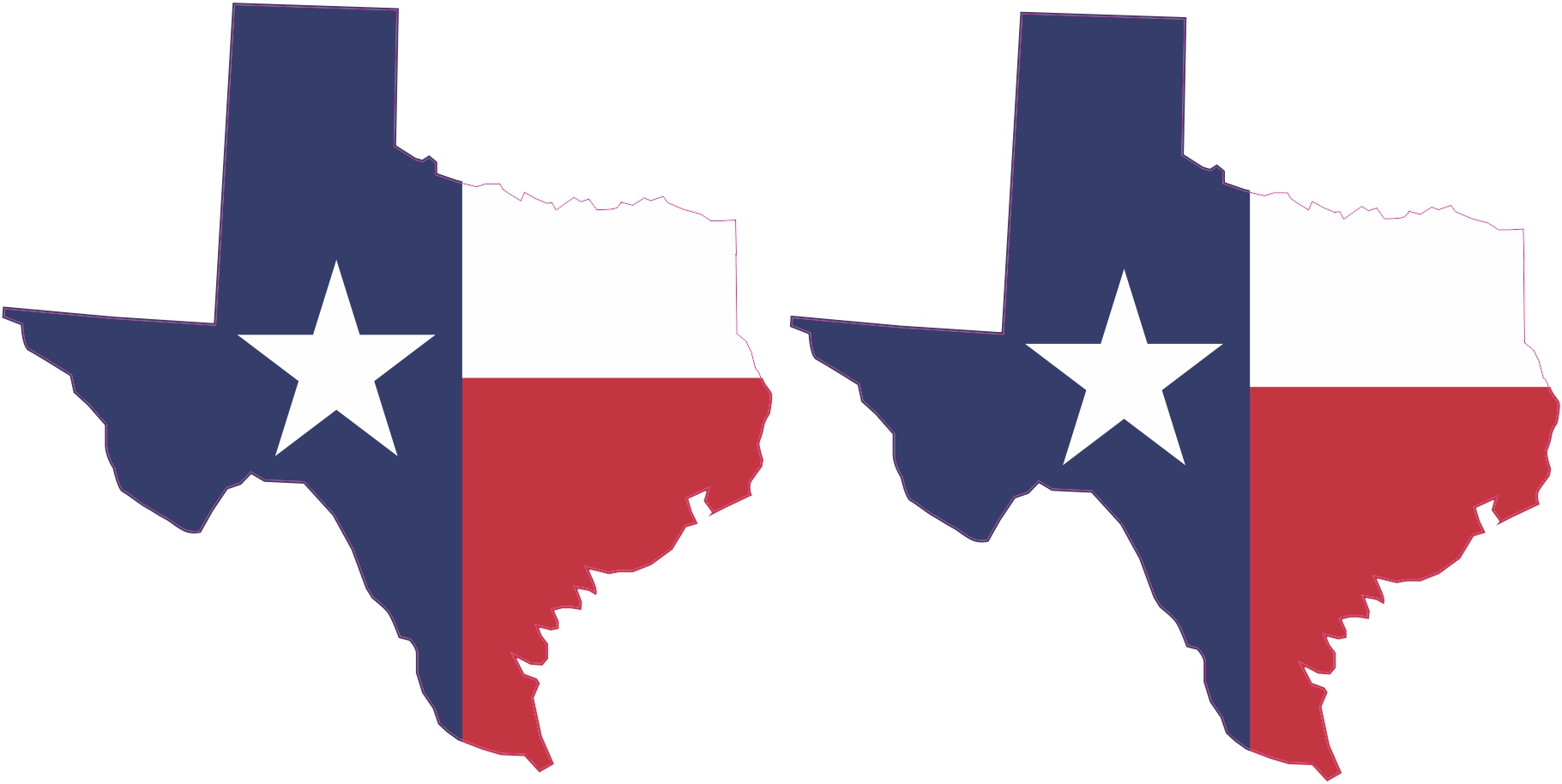 StickerTalk Die Cut Texas Flag Vinyl Stickers, 1 sheet of 2 stickers, 3 ...