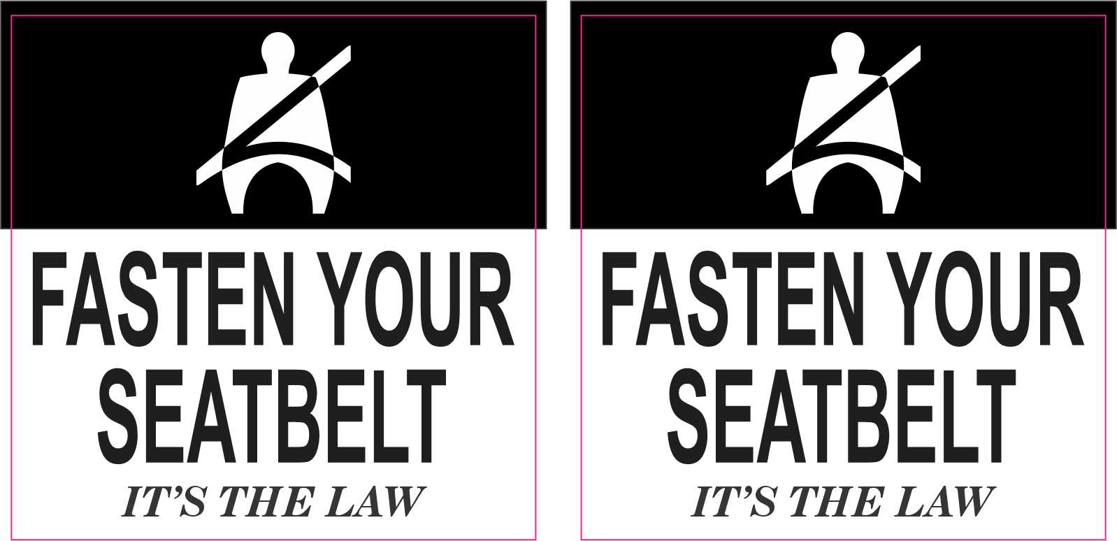 Stickertalk Fasten Your Seatbelt Vinyl Stickers 1 Sheet Of 2 Stickers 2 5 Inches X 2 5 Inches Each