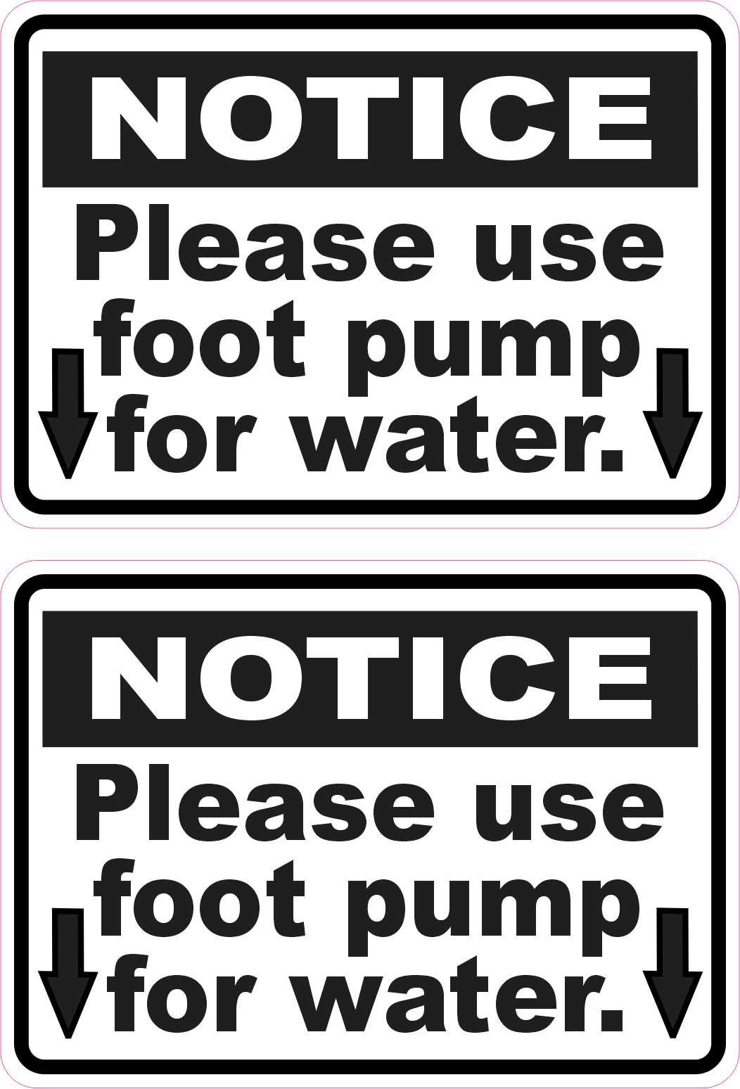Stickertalk Use Foot Pump For Water Vinyl Stickers 1 Sheet Of 2 Stickers 3 5 Inches X 2 5 Inches Each Stickertalk