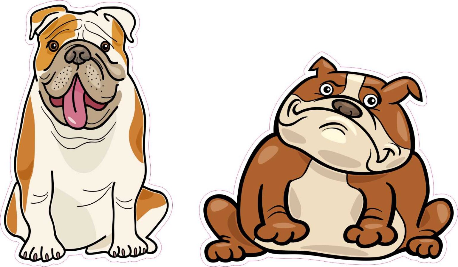 StickerTalk Bulldog Vinyl Stickers, 1 sheet of 2 stickers, 1 sticker at ...