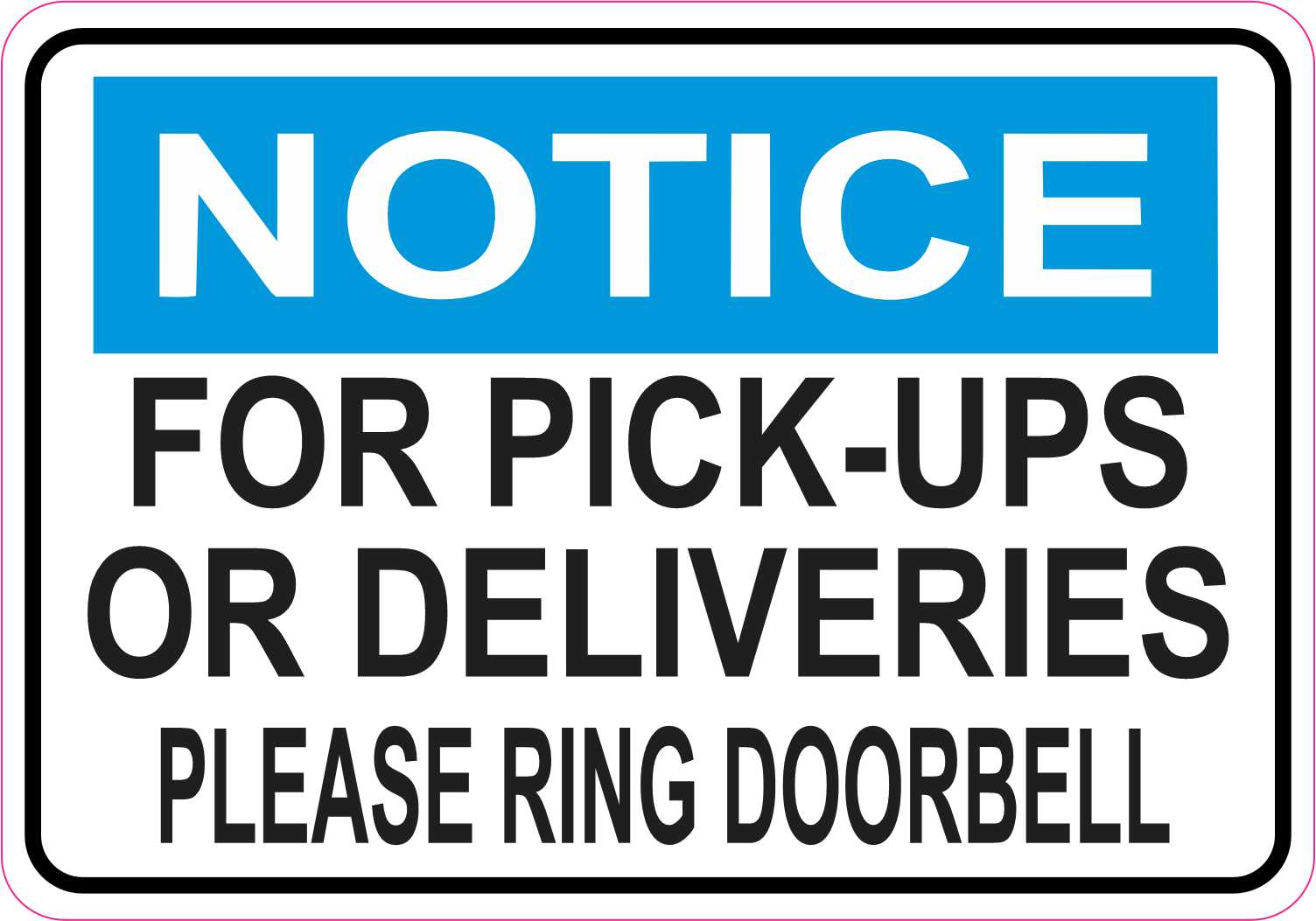 Stickertalk Ring Doorbell For Pick Ups Or Deliveries Vinyl Sticker 5 Inches X 35 Inches 