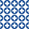 StickerTalk Blue Medical Cross Circle Stickers, 1 inches x 1 inches