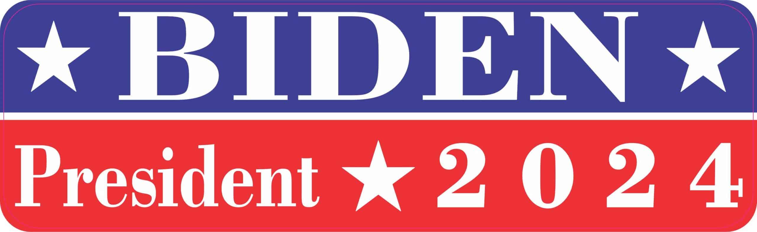 StickerTalk Biden For President 2024 Sticker, 10 inches x 3 inches