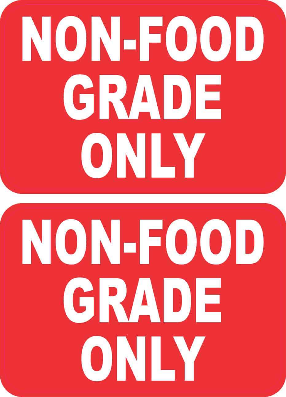 Stickertalk Red Non Food Grade Only Vinyl Stickers 1 Sheet Of 2 Stickers 3 Inches X 2 Inches Each 