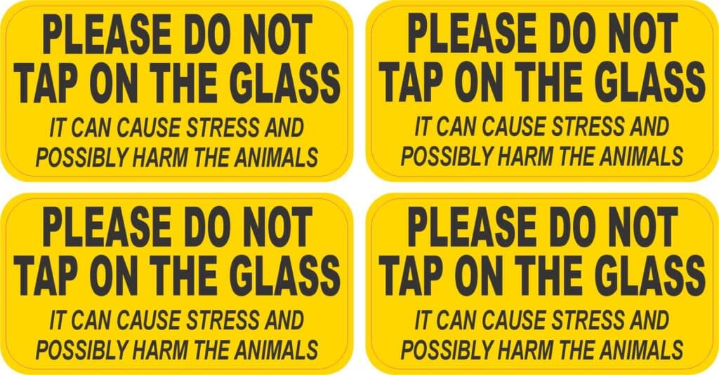 StickerTalk Please Do Not Tap On The Glass Stickers, 3 inches x 1.5 inches