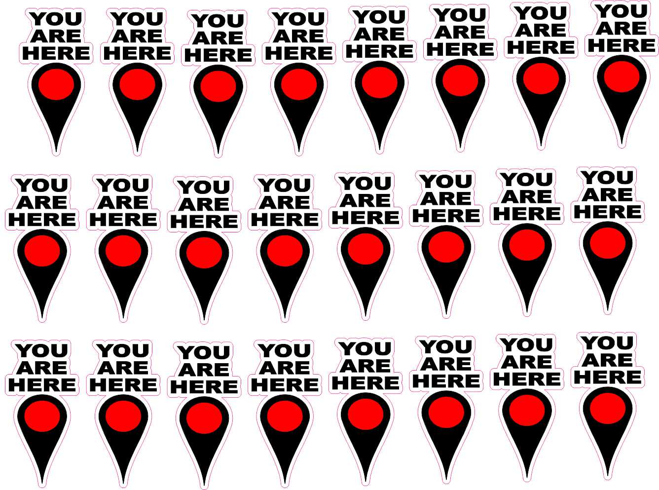 StickerTalk You Are Here Pointer Stickers, 0.5 inches x 1 inches
