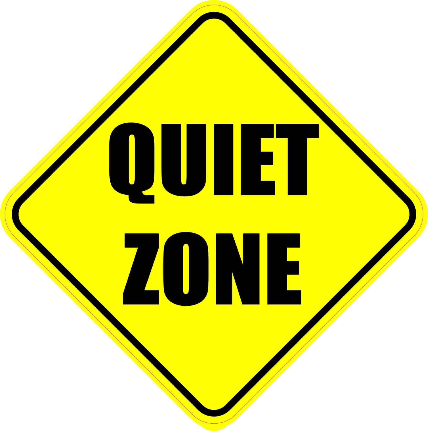 StickerTalk Diamond Shaped Quiet Zone Sticker, 6 inches x 6 inches