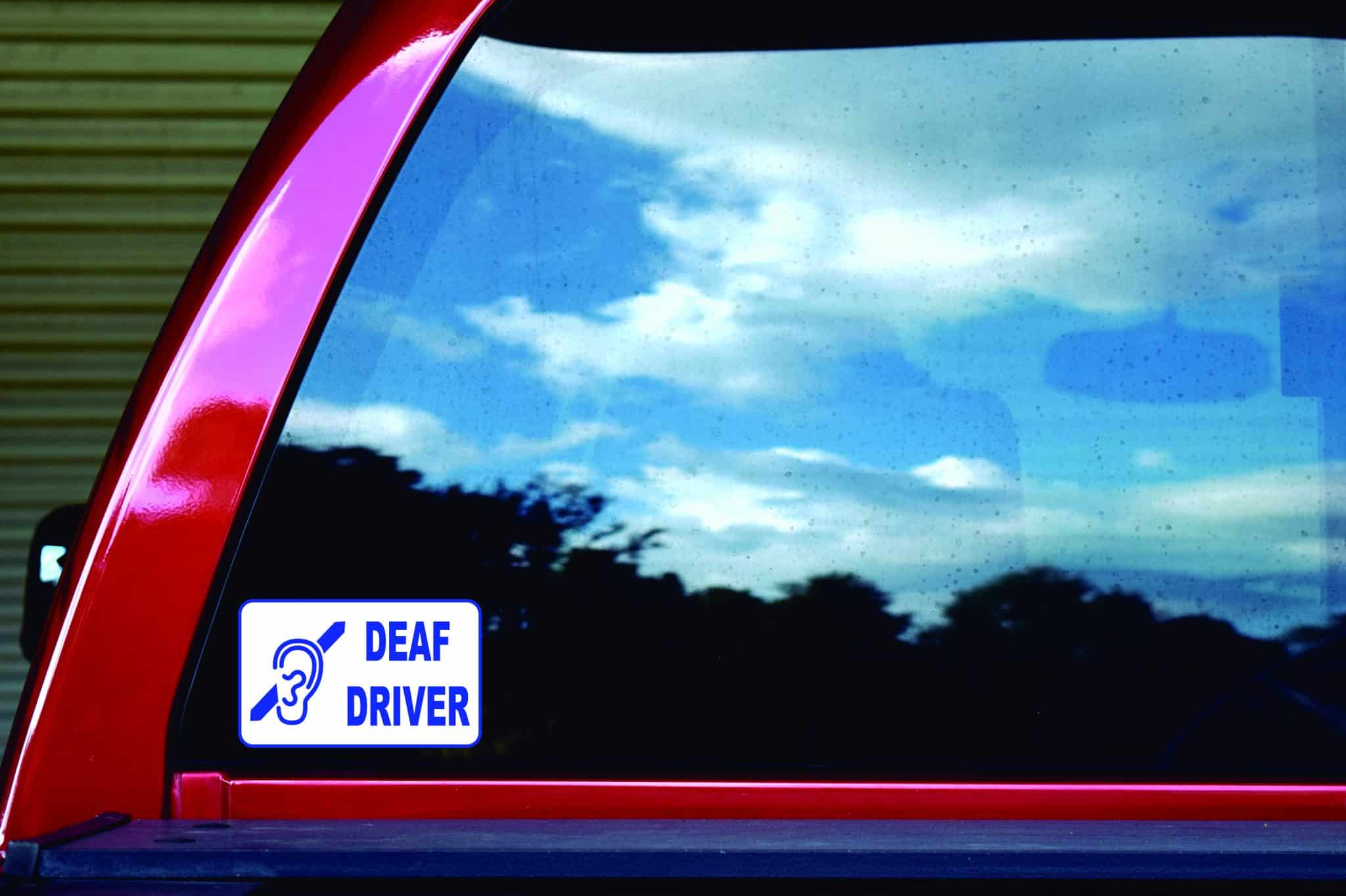 StickerTalk Deaf Driver Magnet, 5 inches x 3 inches