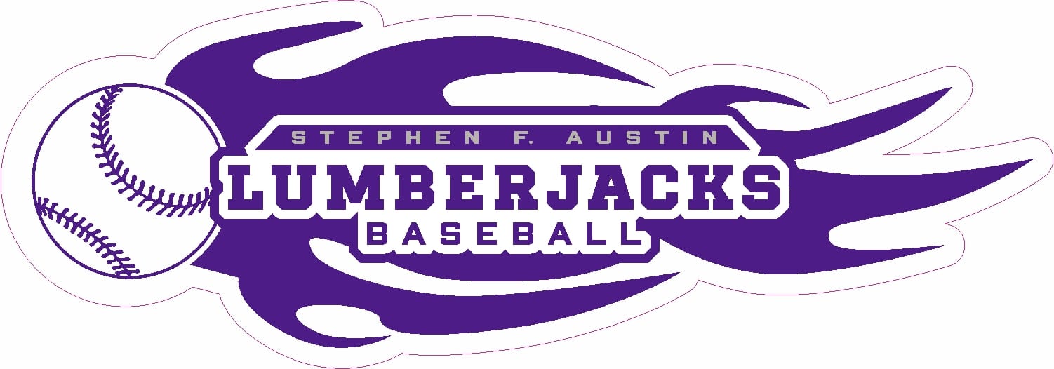 StickerTalk Official SFA Lumberjacks Baseball Sticker, 5 inches x 1.75 ...