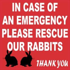 Rescue Our Rabbits Sticker